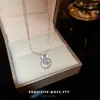 Pendentif Colliers Zircon Collier rotatif Corée du Sud Vie Clavicule Chaîne Femelle