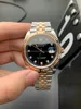 Mit Originalbox hochwertiger Luxus Uhr 41mm 18k Gold Schwarzer Bewegung Automatische Herren GD Armband Herrenuhren