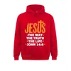 Felpe con cappuccio da uomo Jesus The Way Truth Life John 14 6 Christian Bible Verse Felpa con cappuccio Divertenti felpe strette per le donne Abbigliamento sportivo vintage