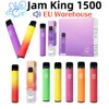 100% Original Jam King 1500 Vape Disponible EU Warehouse in Stock Puff Vape Pen Sigaretta Elettronica Einweg Vape 2 ml Förspillad smakjuice 550mAh Batteri 2% 20 mg