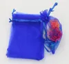 100Pcs Royal Blue 7x9cm 9X11cm 13X18cm Organza Jewelry Gift Pouch Bags For Wedding favorsbeadsjewelry ab6471467013