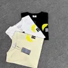 メンズTシャツアメリカンハイストリートファッションブランドRhude Yellow Sunset Chart Letter PrintingカジュアルルーズショートスリーブTシャツユニセックスサマーEN9