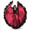 Skirts Elegant Spanish Flamenco Big Swing Hem Skirt Long Red Black Bullfight Dancing Dress For Ballroom