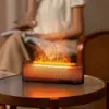 Luftfuktare 2024 NY LAVA FLAME AROM DIFFUSER FUMIDIFIER USB Desktop Simulation Essential Oil Diffuser Ultrasonic luftfuktare med 7 färger