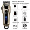 Trimmer Professional Barber Hair Clipper wiederaufladbare elektrische Finish -Schneidung Hine Bart Trimmer Rasierer Schnurkabelschnur