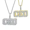 BLING SHADOW CEO Letters Custom Initial Name Necklace Pendant Iced Out 5a Cubic Zircon Hiphop Cool Jewelry for Men Boy 231229