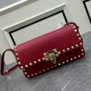 Rivet Flap Crossbody Bag Newest Handbag Single Shoulder Messenger Bags Internal Pocket Genuine Leather Fashion Letters Multiple Colors Wallets