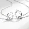 Colares Pingente NBNB Mobius Strip Pendent Colar para Mulheres Homens Casal Jóias Menina Clavícula Cadeia Moda Amantes Acessórios Presente