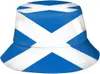 Berets Scotland Flag Bucket Hats Fashion Sun Cap قابلة للتعبئة في الهواء الطلق قبعة الصياد الاسكتلندية للنساء والرجال