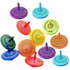 12pcs Wooden Gyroscope Toy Classic Spinning Tops Toys Balance Coordination Skills For Kids Adult Relief Stress 240102