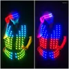 Scenkläder Led Light Up Vest -kostymer lysande dans för män kvinnor