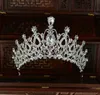 Cheap Silver Crystals Wedding Tiaras Beaded Bridal Crowns Diamond Head Pieces Rhinestone Headband Shining Hair Accessories Pageant3348045