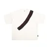 Heren T-shirts Borduren Denim Splice T-shirt met korte mouwen High Street Ronde hals T-shirt Casual zomer Tees Top
