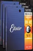 3 Setslot Elixir 12002 Nanoweb Ultra Thin Coating Electric Guitar Strings Super Light 009042インチ楽器1399692