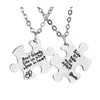 Pendant Necklaces Good Sister Necklace Friend Puzzle Matching Split Friendship Stainless Steel Jewelry