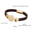 Charm Bracelets 2024 Pave Zircon Ship Rudder For Women High Quality Brown Rope Chain Bracelet Femme Jewelry Gift