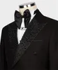 Ternos masculinos de luxo com smoking de lapela de lapela de luxo de luxo masculino de peito duplo traje mano fid macho do jantar bail
