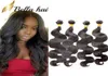 100 cheveux brésiliens vierges vague de corps tisse trame 1024 pouces 4pcslot noir naturel 9A extensions de haute qualité Julienchina6623092