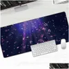 Mouse Pads handled vilar 900x400mm Space Galaxy Rubber Mat Gaming Keyboard Mousepad Game Pad For Office Computer Desk Drop Delivery Comp OtdsB