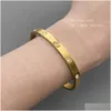 Bangle Designer Screw Armband Fashion Luxury Jewelys Carer Original Trendy 18K Gold Diamond For Women Men Nail Armband Sier Jewelr Oti9f