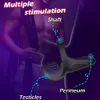 Remote sans fil Contrôle 3 en 1 Masse-testicule à anneau de bite vibratrice Perineum Scrotum Stimulator Sex Toys for Men Cockring 240102