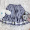 Jupes à volants en dentelle Lolita jupe femmes été taille élastique mignon Mini japonais Preppy Style doux fille Kawaii vêtements