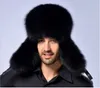 Basker riktiga tvättbjörnar hattar herrfångare furlamb läder ryska kosack vinter 2024 päls lamm