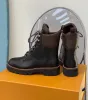 Luxus Designer Damen TERRITORY FLAT RANGER Leder Biker Boots Lady Desert High Top Martin Sneakers mit Box2851622