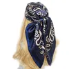 Eşarplar 90x90cm Kerchief Four Seasons 2024 Style Headscarf Beach Güneş Kotan Kadınları Lüks Tasarım Kare İpek Hijab