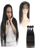 Ishow cheveux vierges brésiliens paquets droite 360 dentelle frontale fermeture Extensions de cheveux humains pour les femmes noires 5731276