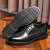 Dress buty męskie dżentelmenowie dżentelmenowie proste skórzane brytyjskie modne warstwa top warstwę krowi formalną