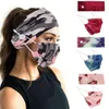 TieDye coton bouton bandeau de cheveux imprimé bandeau de cheveux européen et américain masque écharpe ornement Yoga sport bandeau élastique femmes3308709