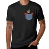 Polos masculinos JNCO Kangaroo Camiseta Preta Camisetas Roupas Estéticas Camisetas Para Homens