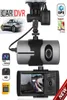 Çift lens GPS Kamera HD Araba DVR Dash Cam Video Kaydedici Gsensor Gece Görme 7214542