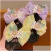 Akcesoria do włosów Princess Snood Spring Clip Kidwear Kolorf Bow Bow Nets Styling