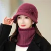 Rabbit Wool Knit Hats Kobiety ciepłe markę zimowe czapki czapki lady syjamski hat hat żeńskie włosy wiatroodporne plus aksamitne czapkę 240102