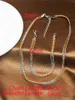 Halskette Ohrringe Set 2 Stück 6 mm Breite Schmuck Damen Mode Armband Sets Afrikanische Perlen Dubai Dreifarbig plattiert Brautschmuck