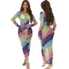 Robes décontractées Sexy Club Night Lightthin Womensexy Beach Robe Cover Ups for Women Party Nightclub O Coule Longue manche