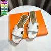 Lyxdesigner Sandaler tofflor med platta bilder Kvinnor Skor äkta läder Sandal Summer Flip Flops Shearling Sneaker Beach Slide Party Slipper