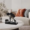 Świece uchwyt słonia dekoracyjny turkus z żyrafem dekoracje świąteczne do salonu stolik kawowy jadalnia