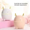 Humidifiers 200ML Mini Air Humidifier Cute Deer-shaped Portable Humidifier Aroma Essential Oil Diffuser Mist Maker for Home/Office/Car Use