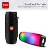 Bluetooth Speaker TG157 LED Flashing Soundbar Portable Outdoor Indoor Subwoofer Loudspeaker Support TF Card FM Radio Waterproof 240102