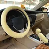 Steering Wheel Covers Car Cover Gearshift Handbrake Protector Decoration Warm Super Thick Plush Collar Soft Black Pink Women