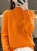 Kadın Sweaters Kadınlar Sonbahar Kış Temel Sahte Boyun Kazak Sweater Merino Yün Katı Yumuşak Kalın Sıcak Kaşmir Triko Giyim