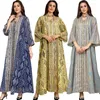 Ethnische Kleidung Wunderschöne Party-Abendkleider für Frauen Dubai Muslim Vintage Pailletten Goldfaden Stickerei Abaya Marokkanischer Kaftan Ramadan