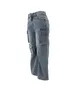 Calças de brim femininas echoine vários bolsos azul denim calças altura cintura larga perna calças harajuku carga reta baggy streetwear