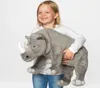 2022 Söt Animal Rhino Plush Toy Big Soft Simulation Rhinoceros Doll Children039s Girls Birthday Present 31 tum 80CM3706825