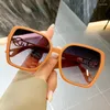 Zonnebril Getrimd Oversized 2024 Luxe Zonnebril Mode Holle Been Eyewears Vrouwen Grote Gezicht Slanke Gafas De Sol UV400