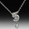 Gioielli in argento sterling puro di marca 925 per le donne Lettera 5 Ciondolo goccia d'acqua con diamanti Collana di marca di lusso con fiori carini234O