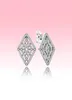 Authentique 925 Sterling Silver Stud Boucle d'oreille Femmes Bijoux de mariage pour P Lignes géométriques Boucles d'oreilles de luxe avec boîte originale7492761